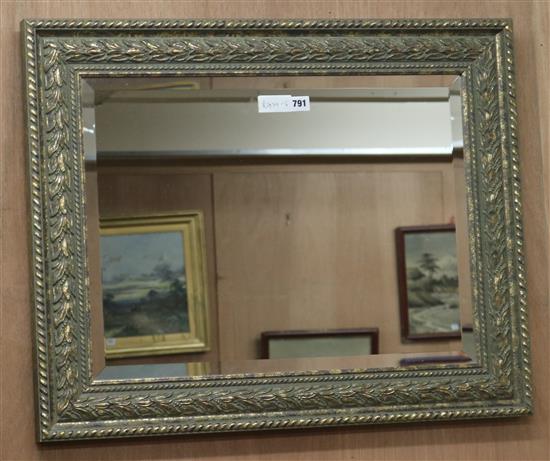 A gilt wall mirror, W.77cm